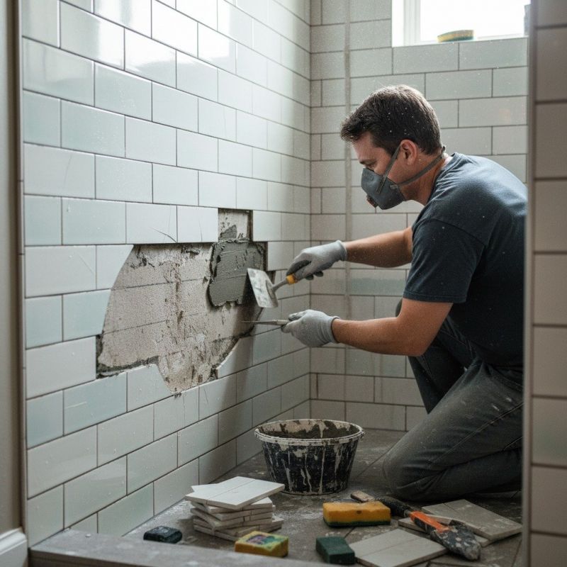 Local Bathroom Tile Repair pros at work